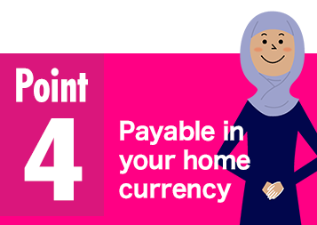 Payable in your home currency